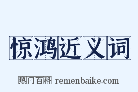 惊鸿近义词是什么意思的图片